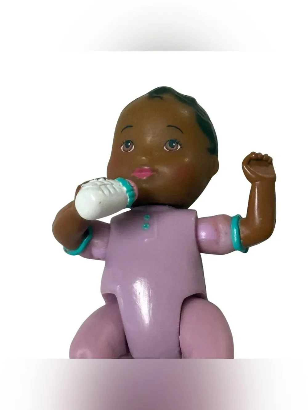Fisher-Price Loving Family African American Baby Girl Doll Holding a Bottle